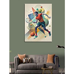 Kanvas Tablo Tenis Temalı 100x140 cm