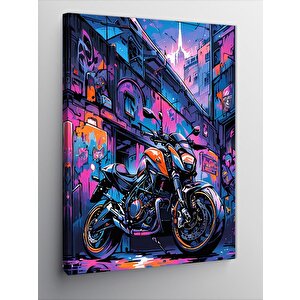 Kanvas Tablo Superbike Motosiklet 70x100 cm