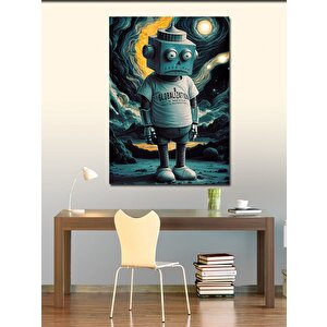 Kanvas Tablo Üzgün Robot 70x100 cm