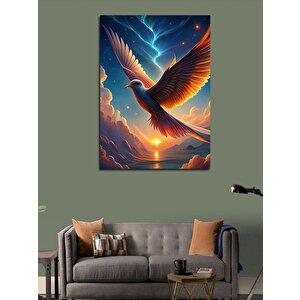 Kanvas Tablo Uçan Beyaz Martı 100x140 cm