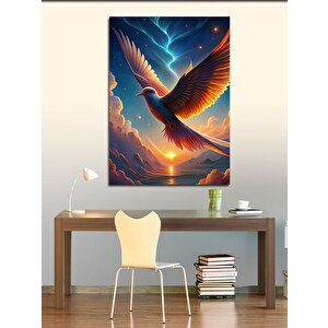 Kanvas Tablo Uçan Beyaz Martı 100x140 cm