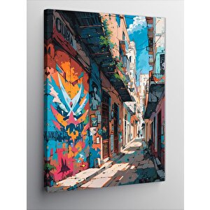 Kanvas Tablo Grafitili Sokak 50x70 cm