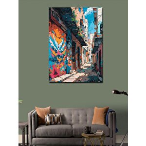 Kanvas Tablo Grafitili Sokak 50x70 cm
