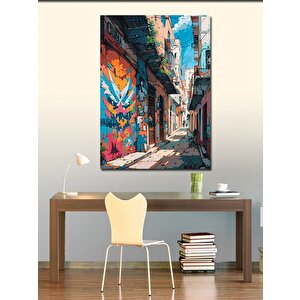 Kanvas Tablo Grafitili Sokak 50x70 cm