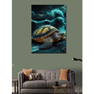 Kanvas Tablo Kumsaldaki Caretta Caretta 50x70 cm