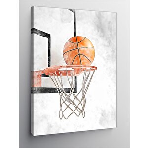 Kanvas Tablo Basketbol Topu Ve Pota 100x140 cm