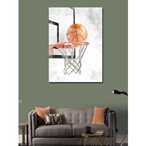 Kanvas Tablo Basketbol Topu Ve Pota