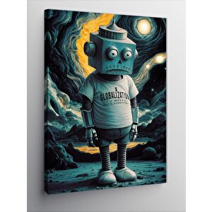 Kanvas Tablo Üzgün Robot 100x140 cm
