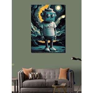 Kanvas Tablo Üzgün Robot 100x140 cm