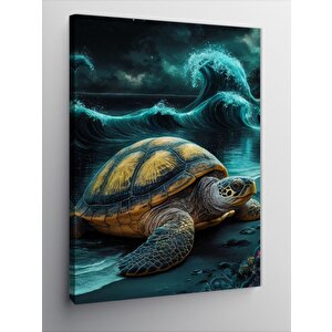 Kanvas Tablo Kumsaldaki Caretta Caretta 70x100 cm