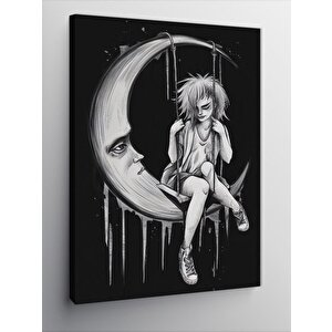 Kanvas Tablo Kızın Hayalindeki Salıncak 50x70 cm