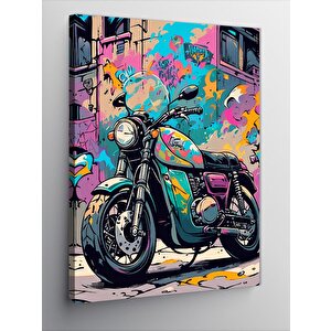 Kanvas Tablo Chopper Motosiklet 100x140 cm