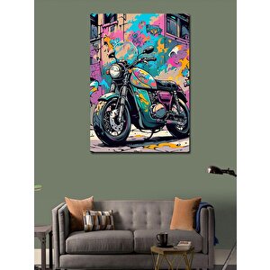 Kanvas Tablo Chopper Motosiklet 100x140 cm
