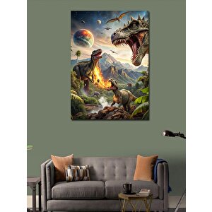 Kanvas Tablo Dinozorlar 100x140 cm