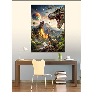 Kanvas Tablo Dinozorlar 100x140 cm