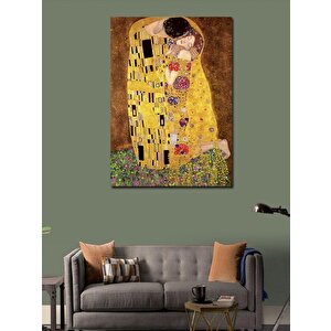 Kanvas Tablo Klimt Öpücük 100x140 cm