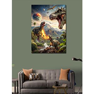 Kanvas Tablo Dinozorlar 50x70 cm