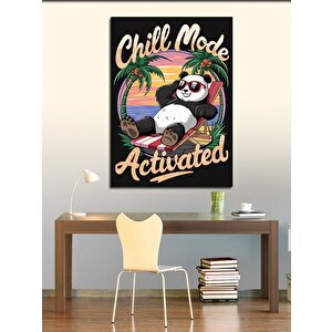 Kanvas Tablo Tatil Modundaki Panda 70x100 cm
