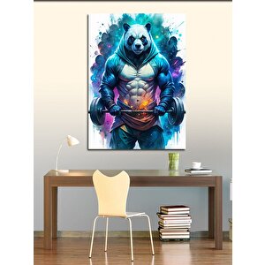 Kanvas Tablo Halter Kaldıran Panda 70x100 cm