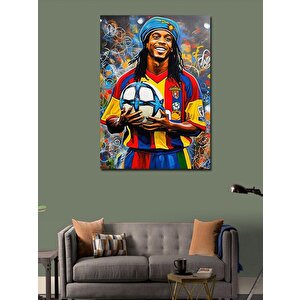 Kanvas Tablo Ronaldinho Futbolcu