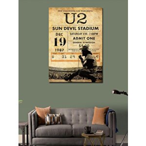 Kanvas Tablo U2 Konser Afişi 70x100 cm