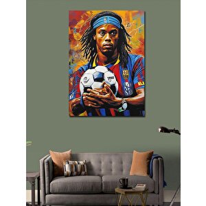 Kanvas Tablo Ronaldinho Futbolcu