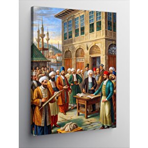 Kanvas Tablo Orta Çağ'da Osmanlı Bilgi Alışverişi 100x140 cm