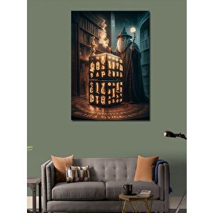 Kanvas Tablo Ak Büyücü Ve Büyü Kutusu 70x100 cm