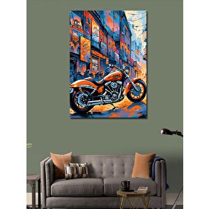 Kanvas Tablo Chopper Motosiklet 50x70 cm