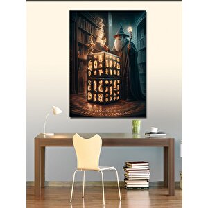 Kanvas Tablo Ak Büyücü Ve Büyü Kutusu 50x70 cm