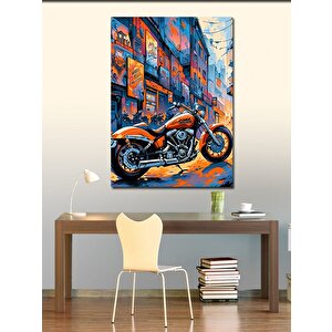 Kanvas Tablo Chopper Motosiklet