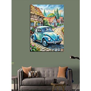 Kanvas Tablo Mavi Vosvos 70x100 cm