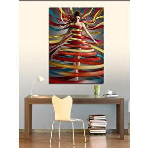 Kanvas Tablo Şerit Şeklinde Kıyafet 50x70 cm