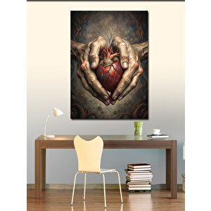 Kanvas Tablo Kalbim Senindir 100x140 cm