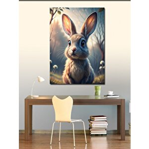Kanvas Tablo Doğayı Dinleyen Tavşan 70x100 cm