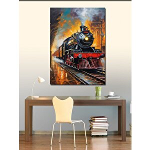 Kanvas Tablo Buharlı Tren 50x70 cm