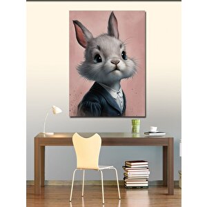 Kanvas Tablo Takım Elbiseli Tavşan 70x100 cm