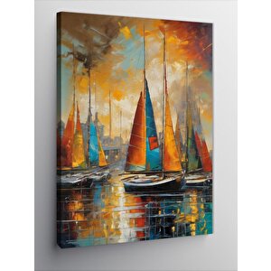 Kanvas Tablo Yelkenli Tekneler 50x70 cm
