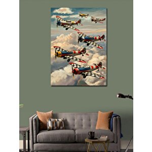 Kanvas Tablo Akrobasi Uçakları 100x140 cm