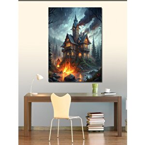 Kanvas Tablo Ormandaki Mistik Şato 70x100 cm
