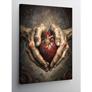 Kanvas Tablo Kalbim Senindir 50x70 cm