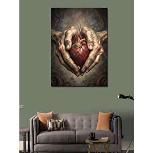 Kanvas Tablo Kalbim Senindir 50x70 cm