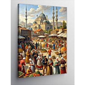 Kanvas Tablo Osmanlı Zamanı Pazar 50x70 cm