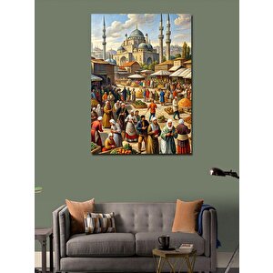 Kanvas Tablo Osmanlı Zamanı Pazar 50x70 cm