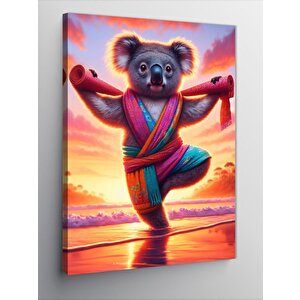 Kanvas Tablo Yoga Yapan Koala 50x70 cm