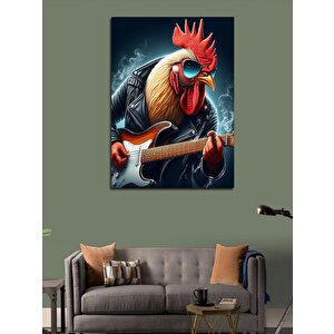 Kanvas Tablo Gitar Çalan Horoz 50x70 cm