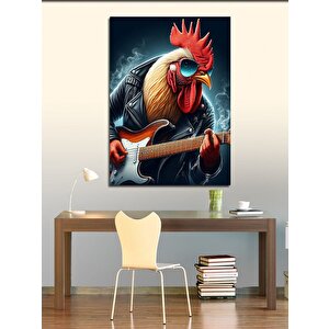 Kanvas Tablo Gitar Çalan Horoz 50x70 cm