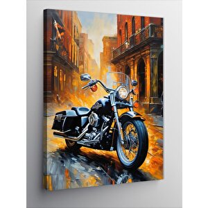 Kanvas Tablo Chopper Motosiklet 100x140 cm