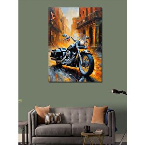 Kanvas Tablo Chopper Motosiklet 100x140 cm