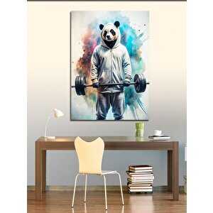Kanvas Tablo Halter Kaldıran Panda